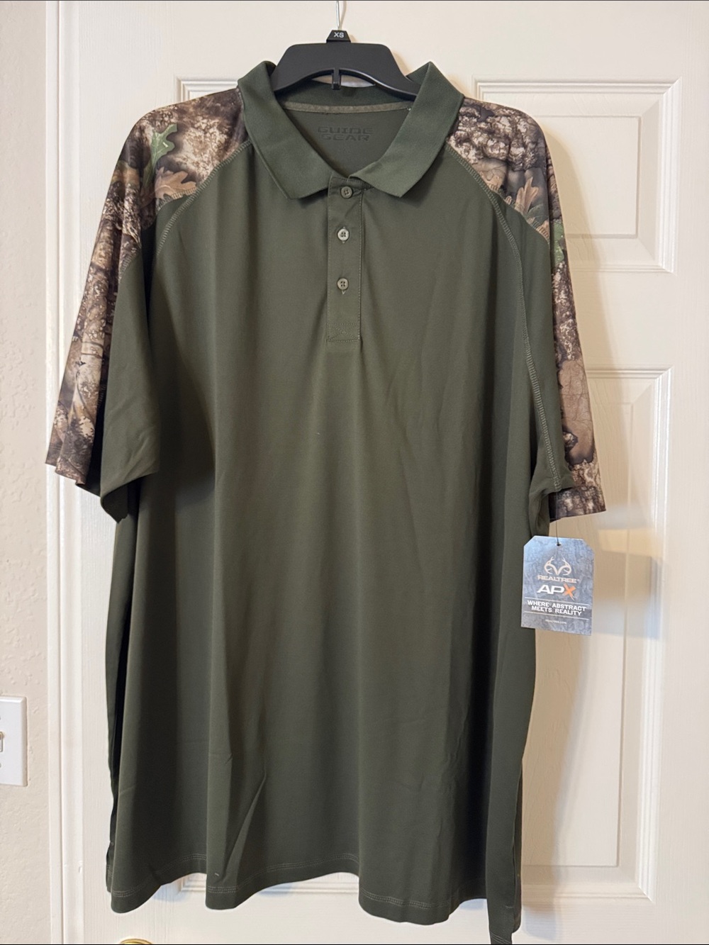 RealTree  Mens APX Olive Green Camo-Accent Polo 3XL/ Tall